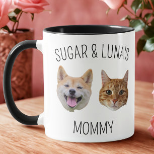 Personalised Dog Cat Face Mug, Mug gift for Mum