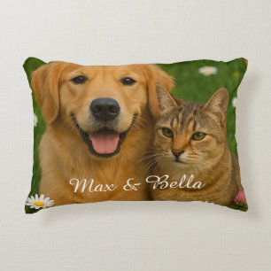 Personalised Dog Cat Lover Decor Custom Pet Photo Decorative Cushion