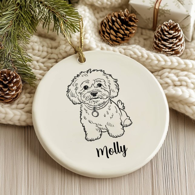 Personalised Dog Christmas Ceramic Ornament (Creator Uploaded)
