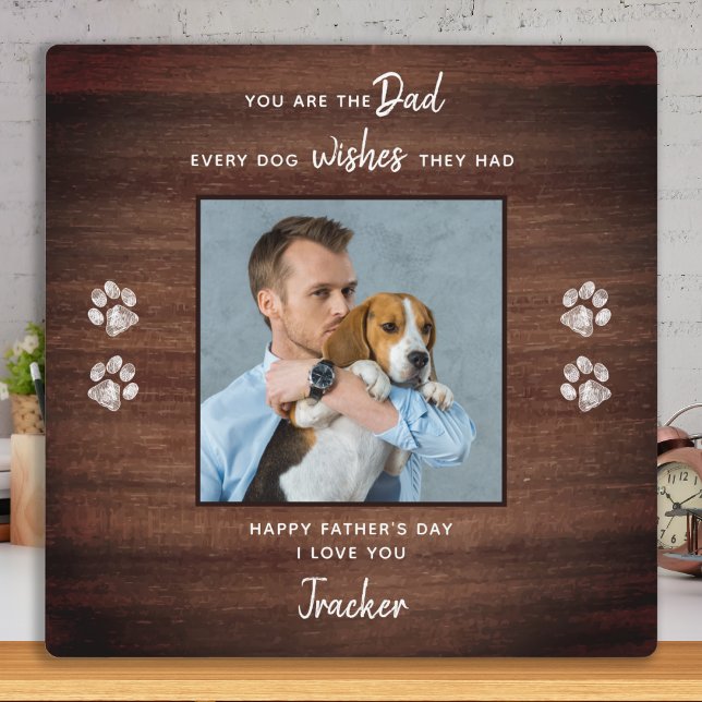 Personalised Dog Dad Pet Photo Father's Day Plaque (Creator Uploaded)