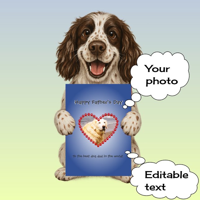 Personalised dog dad photo Fathers Day Card (Creator Uploaded)