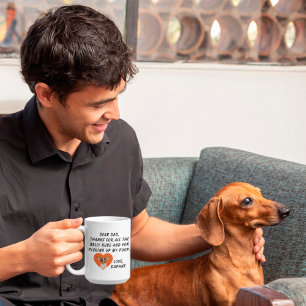Personalised Dog Dad Saying With Name And Photo Coffee Mug