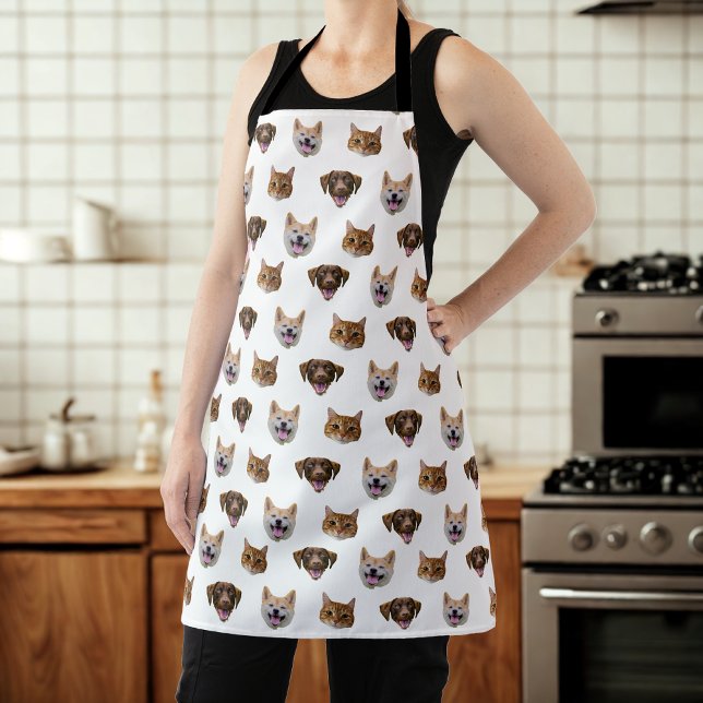 Personalised Dog Face, Dog Cat Mum Photo Gift  Apron (Creator Uploaded)