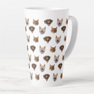 Personalised Dog Face, Dog Cat Mum Photo Gift  Latte Mug
