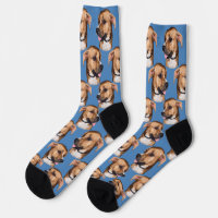 Personalised dog face photo Blue Cute Fun Pet