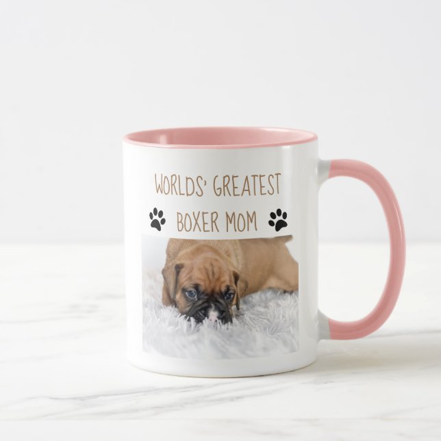 Personalised Dog Gifts - Boxer Mum Mug (Right)