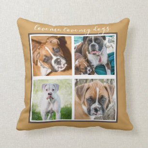 Personalised Dog Gifts - Brown Custom Dog Photo Cushion