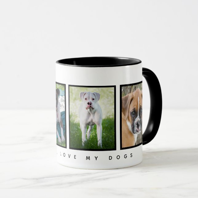 Personalised Dog Gifts - Love My Dogs Mug (Front Right)