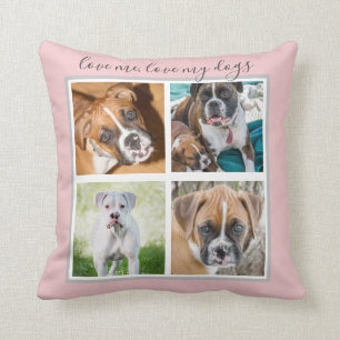 Personalised Dog Gifts -  Pink Custom Dog Photo Cushion