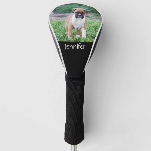 Personalised Dog Golf Club Head Cover (Front)