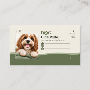 Personalised Dog Grooming Appointment Reminder Car Card