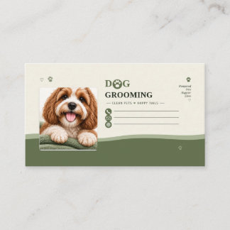 Personalised Dog Grooming Appointment Reminder Car Card