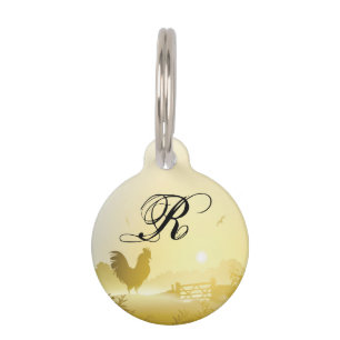 Personalised Dog ID Tag Sunny Morning Farm Country
