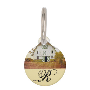 Personalised Dog ID Tag Sunset Barn Country Rustic