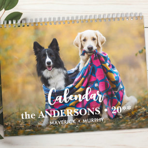 Personalised Dog Lover Family Custom Photos 2025 Calendar