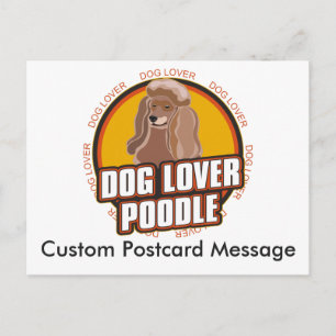 Personalised Dog Lover Poodle Dog Breed Postcard