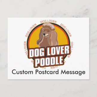 Personalised Dog Lover Poodle Dog Breed Postcard