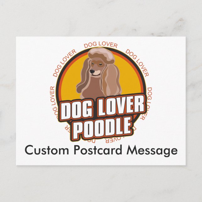 Personalised Dog Lover Poodle Dog Breed Postcard (Front)