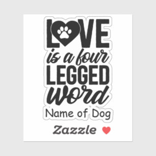 Personalised Dog Lover Sticker Pet Lover Sticker