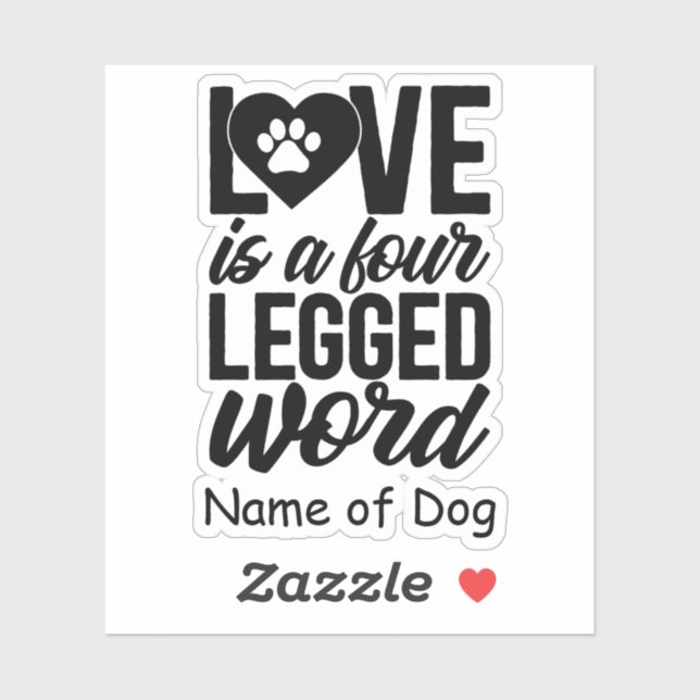 Personalised Dog Lover Sticker | Pet Lover Sticker (Sheet)