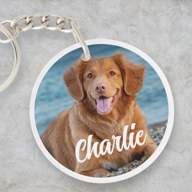 Personalised Dog Lover Two Photo Pet Keepsake Key Ring (Creator Uploaded)