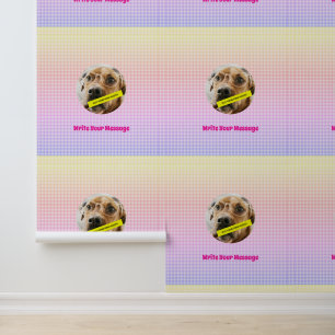 Personalised Dog Lover's Delight: Custom Message Wallpaper