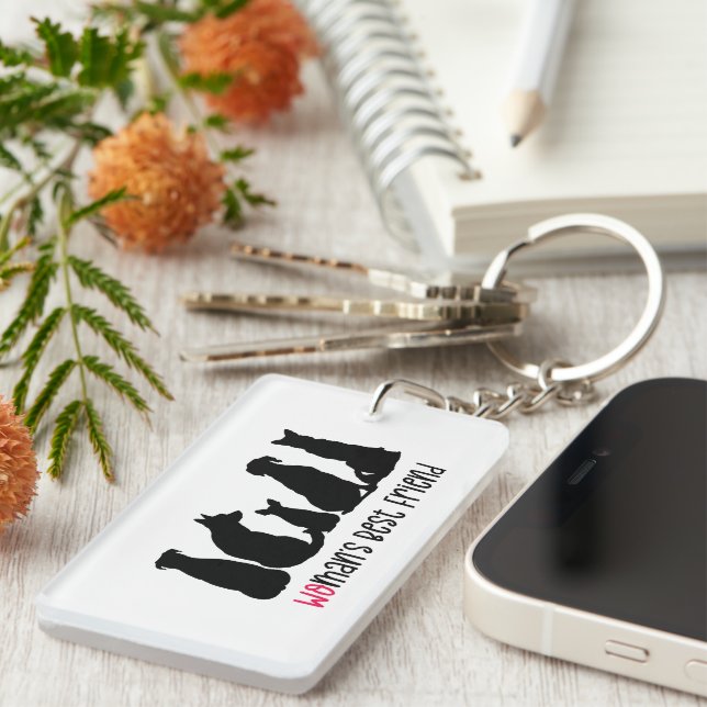 Personalised Dog Lover's   Key Ring (Front Right)