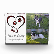 Personalised Dog Lovers Photo Block - Red