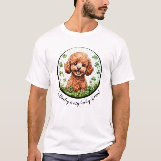 Personalised Dog Lucky Charm TShirt Poodle 