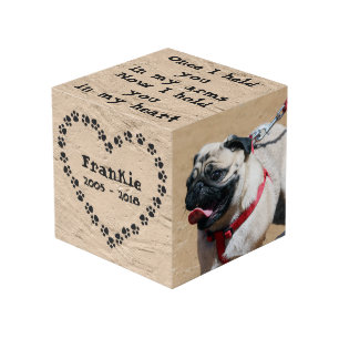 Personalised Dog Memorial Cube