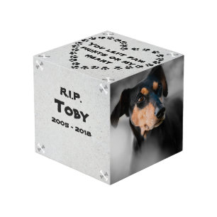 Personalised Dog Memorial Cube