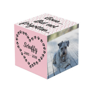 Personalised Dog Memorial Cube