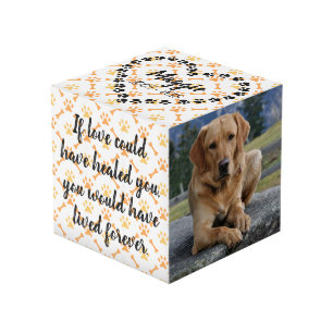 Personalised Dog Memorial Cube