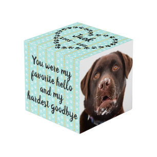 Personalised Dog Memorial Cube