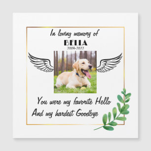 Personalised Dog Memorial Favour Sympathy Gift car
