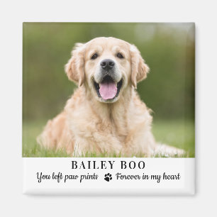 Personalised Dog Memorial Gift Custom Pet Photo Magnet