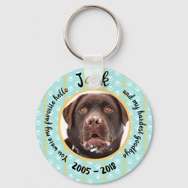 Personalised Dog Memorial Key Ring (Front)