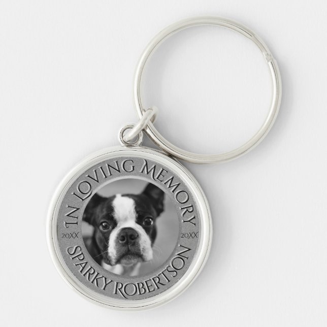 Personalised Dog Memorial Key Ring (Front)