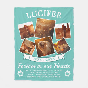 Personalised Dog Memorial Photo Blanket