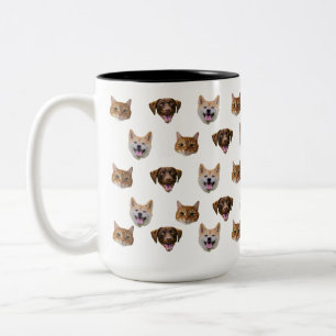 Personalised Dog Mug, Dog Cat Mum Gift Two-Tone Coffee Mug