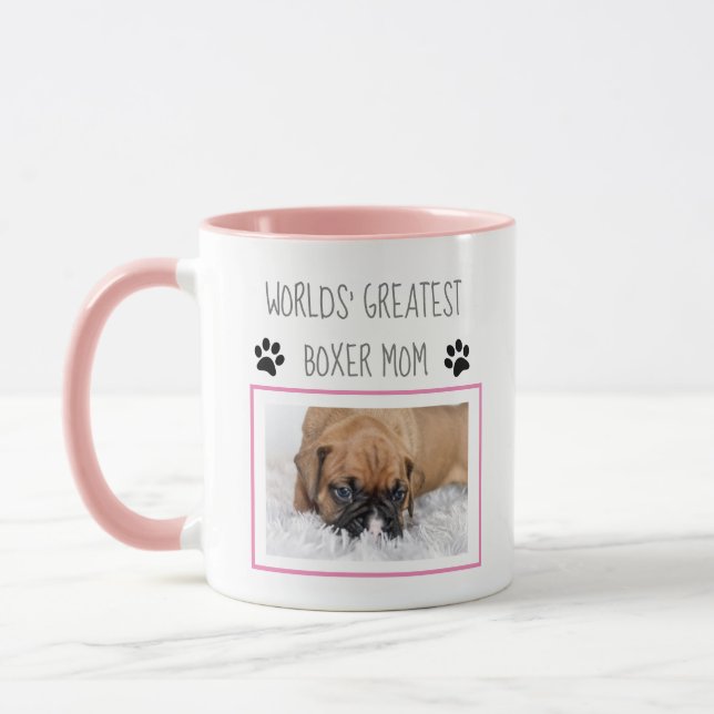 Personalised Dog Mugs - Boxer Mum (Left)