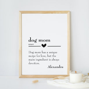 Personalised Dog Mum Definition Poster