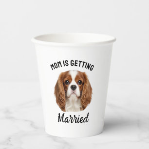 Personalised Dog Mum Is Getting Married Wedding Paper Cups