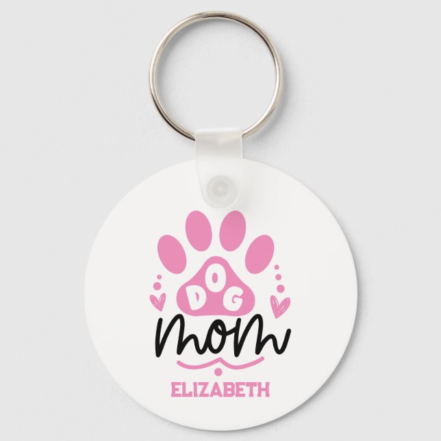 Personalised Dog Mum - Mother's Day Key Ring (Front)