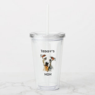 Personalised Dog Mum Photo Acrylic Tumbler
