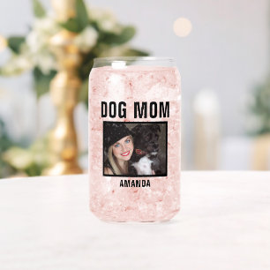Personalised Dog Mum Photo Can Glass