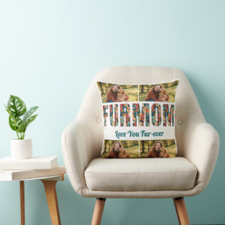 Personalised Dog Mum Photo Collage Furmom Gift Cushion