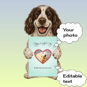 Personalised dog mum photo Mothers Day Card