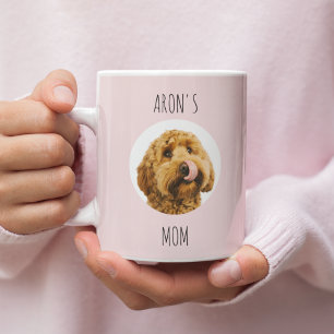 Personalised Dog Mum Photo Mug   Custom Pink Gift