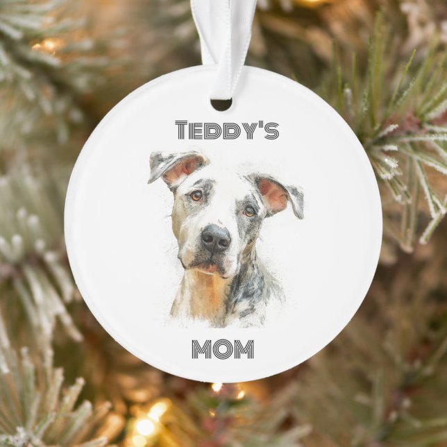 Personalised Dog Mum Photo Ornament | Custom Gift (Tree)